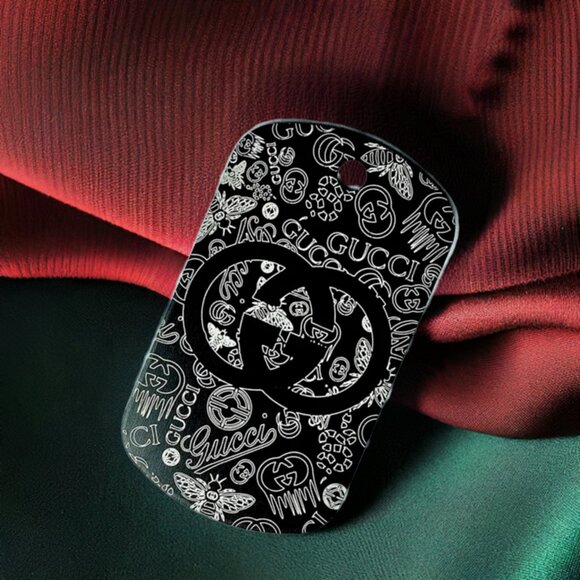 GUCCI Metal Tag | Bag Tag | Necklace Pendant | Keychain Accesory | Mint Condish - Picture 9 of 11